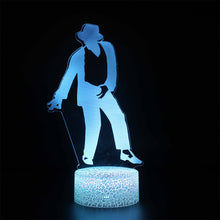Lade das Bild in den Galerie-Viewer, Nachtlampe mit Michael Jackson / Tänzer Motiv - mit Farbwechsel und 3D Effekt kaufen
