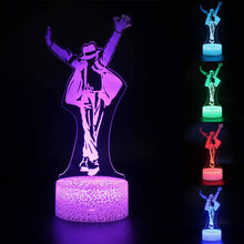 Lade das Bild in den Galerie-Viewer, Nachtlampe mit Michael Jackson / Tänzer Motiv - mit Farbwechsel und 3D Effekt kaufen