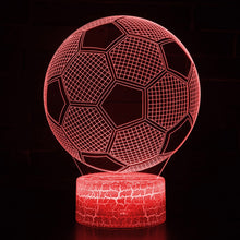 Lade das Bild in den Galerie-Viewer, Fußball Lampe als Nachtlicht mit Farbwechsel und 3D Effekt kaufen
