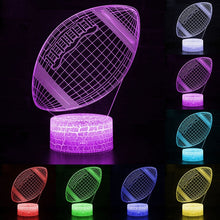 Lade das Bild in den Galerie-Viewer, Fußball Lampe als Nachtlicht mit Farbwechsel und 3D Effekt kaufen