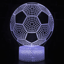 Lade das Bild in den Galerie-Viewer, Fußball Lampe als Nachtlicht mit Farbwechsel und 3D Effekt kaufen