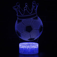 Lade das Bild in den Galerie-Viewer, Fußball Lampe als Nachtlicht mit Farbwechsel und 3D Effekt kaufen