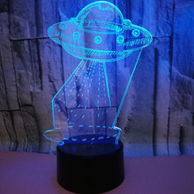 Lade das Bild in den Galerie-Viewer, UFO 3D Deko Lampe / Nachtlicht mit wechselnden Farben kaufen