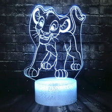 Lade das Bild in den Galerie-Viewer, Simba König der Löwen Lampe, Nachtlicht, Tischlampe mit magischen Farbwechsel kaufen