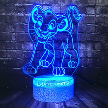 Lade das Bild in den Galerie-Viewer, Simba König der Löwen Lampe, Nachtlicht, Tischlampe mit magischen Farbwechsel kaufen