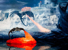 Lade das Bild in den Galerie-Viewer, Drachen Nachtlicht, Tischlampe, Lampe, Feuer oder Eis Drache kaufen