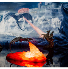 Lade das Bild in den Galerie-Viewer, Drachen Nachtlicht, Tischlampe, Lampe, Feuer oder Eis Drache kaufen