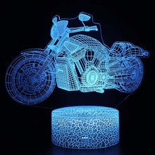 Lade das Bild in den Galerie-Viewer, X-Game Motorrad Nachttischlicht mit Farbwechsel und 3D Effekt kaufen