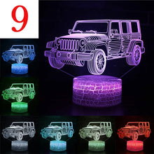 Lade das Bild in den Galerie-Viewer, Bagger Nachtlicht, Lampe mit Bagger oder Auto Motiv 3D Effekt und Farbwechsel kaufen