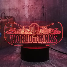 Lade das Bild in den Galerie-Viewer, World of Tanks Lampe mit Farbwechsel und 3D Effekt kaufen