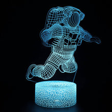 Lade das Bild in den Galerie-Viewer, Nachttischlampe mit Astronaut Motiv, Farbwechsel und 3D Effekt kaufen