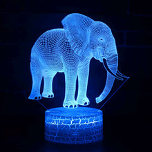 Lade das Bild in den Galerie-Viewer, Nachtlampe mit Elefant Motiv und Farbwechsel - mit Fernbedienung kaufen