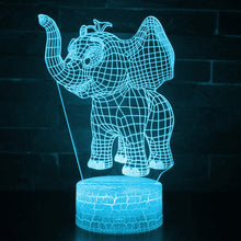 Lade das Bild in den Galerie-Viewer, Nachtlampe mit Elefant Motiv und Farbwechsel - mit Fernbedienung kaufen