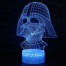 Lade das Bild in den Galerie-Viewer, Star Wars R2D2 BB-8, Darth Vader, Todesstern 3D Lampe Nachtlicht kaufen