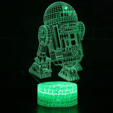 Lade das Bild in den Galerie-Viewer, Star Wars R2D2 BB-8, Darth Vader, Todesstern 3D Lampe Nachtlicht kaufen