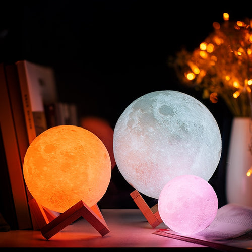Mondlicht mit bis zu 16 Farben, Farbwechsel, Mondlampe, Nachtlicht, Tischlampe kaufen