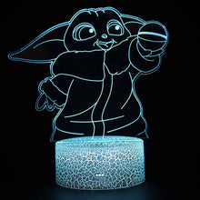 Lade das Bild in den Galerie-Viewer, Star Wars Yoda Nachtlicht, Tischlampe, Lampe, 3D Effekt kaufen
