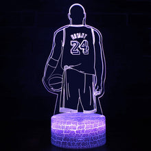 Lade das Bild in den Galerie-Viewer, Kobe Bryant Nachttischlicht, Lampe - mit Farbwechsel und magischen 3D Effekt kaufen