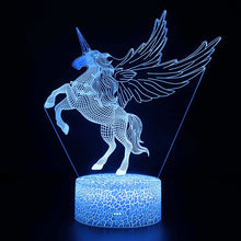 Lade das Bild in den Galerie-Viewer, Einhorn Lampe - Magischer 3D Effekt mit Farbwechsel - Tischlampe - Nachtlicht kaufen

