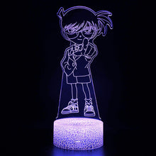 Lade das Bild in den Galerie-Viewer, Detektiv Conan Anime LED Nachttischlampe, Nachtlicht, Lampe mit 3D Effekt und Farbwechsel kaufen