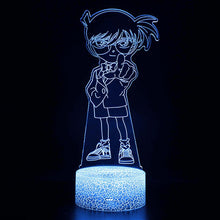 Lade das Bild in den Galerie-Viewer, Detektiv Conan Anime LED Nachttischlampe, Nachtlicht, Lampe mit 3D Effekt und Farbwechsel kaufen