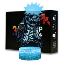 Lade das Bild in den Galerie-Viewer, Anime Naruto Uzumaki Lampe, Tischlicht, Nachttischlampe 3D Effekt und Farbwechsel kaufen