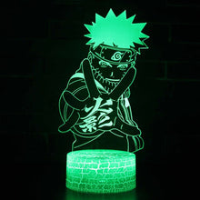 Lade das Bild in den Galerie-Viewer, Anime Naruto Uzumaki Lampe, Tischlicht, Nachttischlampe 3D Effekt und Farbwechsel kaufen