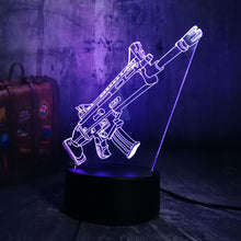 Lade das Bild in den Galerie-Viewer, 3D LED Lampe Battle Royal Waffen Motiv kaufen