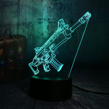 Lade das Bild in den Galerie-Viewer, 3D LED Lampe Battle Royal Waffen Motiv kaufen