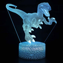 Lade das Bild in den Galerie-Viewer, 3D Dinosaurier Lampe, Tischlicht, Nachtlampe mit 16 Farben im Wechsel kaufen
