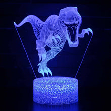 Lade das Bild in den Galerie-Viewer, 3D Dinosaurier Lampe, Tischlicht, Nachtlampe mit 16 Farben im Wechsel kaufen