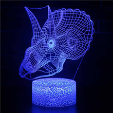 Lade das Bild in den Galerie-Viewer, 3D Dinosaurier Lampe, Tischlicht, Nachtlampe mit 16 Farben im Wechsel kaufen
