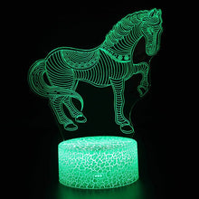 Lade das Bild in den Galerie-Viewer, Nachtlicht, Tischlampe mit Pferd Motiven, Farbwechsel und Fernbedienung kaufen