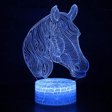 Lade das Bild in den Galerie-Viewer, Nachtlicht, Tischlampe mit Pferd Motiven, Farbwechsel und Fernbedienung kaufen