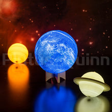 Lade das Bild in den Galerie-Viewer, 3D Erde Lampe, Nachtlicht, Nachtlampe, Tischlampe mit Farbwechsel 16 Farben kaufen