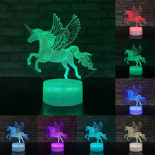 Lade das Bild in den Galerie-Viewer, Einhorn Nachtlicht, Nachtlampe, Lampe mit Einhorn Motiven und Farbwechsel kaufen