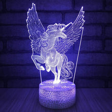 Lade das Bild in den Galerie-Viewer, Einhorn Nachtlicht, Nachtlampe, Lampe mit Einhorn Motiven und Farbwechsel kaufen