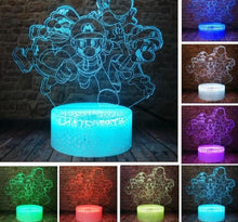 Lade das Bild in den Galerie-Viewer, Super Mario, Luigi, Yoshi etc. 3D Effekt Lampe mit wechselnden Farben kaufen