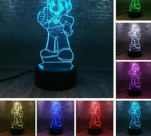 Lade das Bild in den Galerie-Viewer, Super Mario, Luigi, Yoshi etc. 3D Effekt Lampe mit wechselnden Farben kaufen