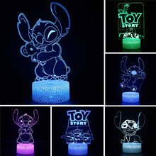 Lade das Bild in den Galerie-Viewer, Stitch Lampe mit 3D Effekt und Farbwechsel kaufen