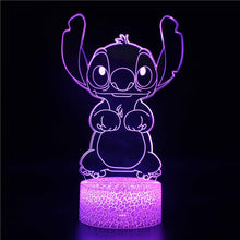 Lade das Bild in den Galerie-Viewer, Stitch Lampe mit 3D Effekt und Farbwechsel kaufen