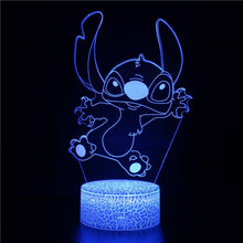 Lade das Bild in den Galerie-Viewer, Stitch Lampe mit 3D Effekt und Farbwechsel kaufen