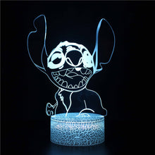 Lade das Bild in den Galerie-Viewer, Stitch Lampe mit 3D Effekt und Farbwechsel kaufen