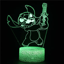 Lade das Bild in den Galerie-Viewer, Stitch Lampe mit 3D Effekt und Farbwechsel kaufen
