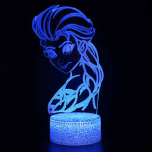 Lade das Bild in den Galerie-Viewer, Frozen Elsa Anna Olaf Sven Nachtlicht, Nachtlampe, Licht mit 3D Effekt kaufen