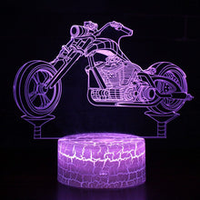 Lade das Bild in den Galerie-Viewer, 3D LED Lampe - Nachtlicht - Tischlampe im Motorrad Design - Verschiedene Motive kaufen