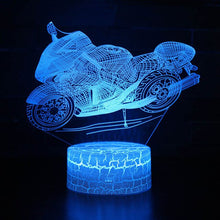 Lade das Bild in den Galerie-Viewer, 3D LED Lampe - Nachtlicht - Tischlampe im Motorrad Design - Verschiedene Motive kaufen