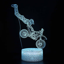 Lade das Bild in den Galerie-Viewer, 3D LED Lampe - Nachtlicht - Tischlampe im Motorrad Design - Verschiedene Motive kaufen