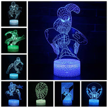 Lade das Bild in den Galerie-Viewer, Spider Man Lampe mit magischen 3D Effekt und Farbwechsel bis zu 7 Farben kaufen