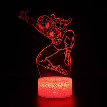 Lade das Bild in den Galerie-Viewer, Spider Man Lampe mit magischen 3D Effekt und Farbwechsel bis zu 7 Farben kaufen